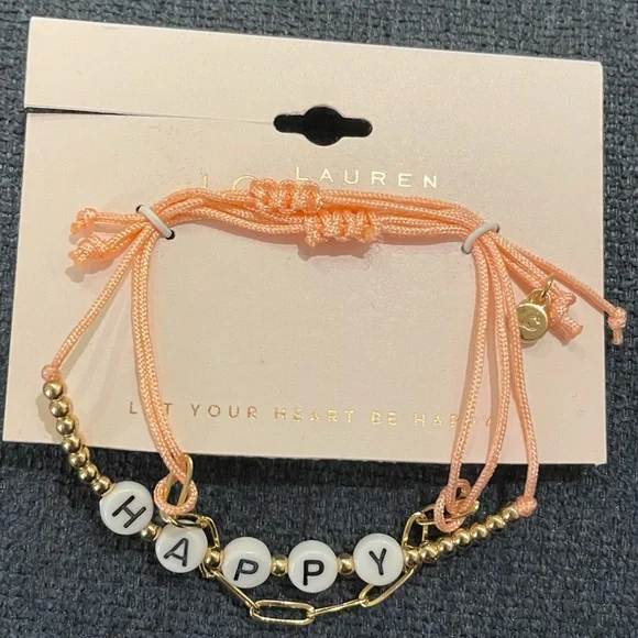 LC Lauren Conrad “Happy” Beaded Bracelet Set - Picture 2 of 4